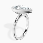 Platinum Eugenia Classic Bezel Solitaire Lab Diamond Ring standing product image one
