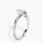 Platinum Eugenia Classic Bezel Solitaire Lab Diamond Ring standing product image one