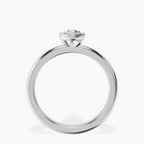 Platinum Eugenia Classic Bezel Solitaire Lab Diamond Ring side right image one