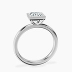 Platinum Eugenia Classic Bezel Solitaire Lab Diamond Ring side right image one