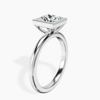 Platinum Eugenia Classic Bezel Solitaire Lab Diamond Ring standing product image one