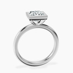 Platinum Eugenia Classic Bezel Solitaire Lab Diamond Ring side right image one