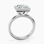 Platinum Eugenia Classic Bezel Solitaire Lab Diamond Ring side right image one
