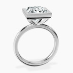 Platinum Eugenia Classic Bezel Solitaire Lab Diamond Ring side right image one