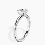 Platinum Eugenia Classic Bezel Solitaire Lab Diamond Ring standing product image one