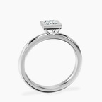 Platinum Eugenia Classic Bezel Solitaire Lab Diamond Ring side right image one