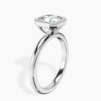 Platinum Eugenia Classic Bezel Solitaire Lab Diamond Ring standing product image one