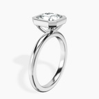 Platinum Eugenia Classic Bezel Solitaire Lab Diamond Ring standing product image one
