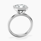 Platinum Eugenia Classic Bezel Solitaire Lab Diamond Ring side right image one