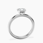 Platinum Eugenia Classic Bezel Solitaire Lab Diamond Ring side right image one
