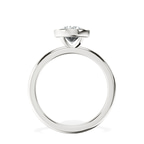 Platinum Eugenia Classic Bezel Solitaire Lab Diamond Ring side right image one