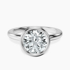 14ct White Gold Eugenia Classic Bezel Solitaire Lab Diamond Ring front image