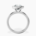 Platinum Eugenia Classic Bezel Solitaire Lab Diamond Ring side right image one