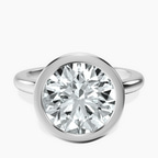 Platinum Eugenia Classic Bezel Solitaire Lab Diamond Ring front image