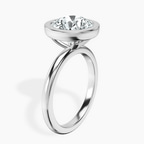 Platinum Eugenia Classic Bezel Solitaire Lab Diamond Ring standing product image one