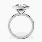 Platinum Eugenia Classic Bezel Solitaire Lab Diamond Ring side right image one