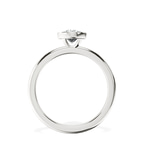14kt White Gold Eugenia Classic Bezel Solitaire Lab Diamond Ring side right image one