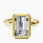 10kt Yellow Gold Eugenia Classic Bezel Solitaire Lab Diamond Ring front image