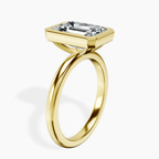 10kt Yellow Gold Eugenia Classic Bezel Solitaire Lab Diamond Ring standing product image one
