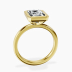 10kt Yellow Gold Eugenia Classic Bezel Solitaire Lab Diamond Ring side right image one