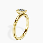 10kt Yellow Gold Eugenia Classic Bezel Solitaire Lab Diamond Ring standing product image one