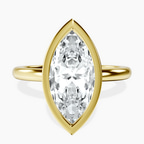 10kt Yellow Gold Eugenia Classic Bezel Solitaire Lab Diamond Ring front image