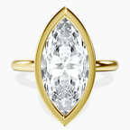 10kt Yellow Gold Eugenia Classic Bezel Solitaire Lab Diamond Ring front image