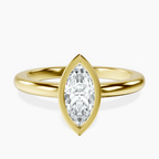 10kt Yellow Gold Eugenia Classic Bezel Solitaire Lab Diamond Ring front image