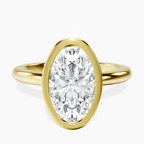 10kt Yellow Gold Eugenia Classic Bezel Solitaire Lab Diamond Ring front image