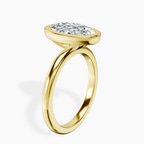 10kt Yellow Gold Eugenia Classic Bezel Solitaire Lab Diamond Ring standing product image one