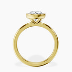 10kt Yellow Gold Eugenia Classic Bezel Solitaire Lab Diamond Ring side right image one