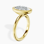 10kt Yellow Gold Eugenia Classic Bezel Solitaire Lab Diamond Ring standing product image one