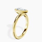 10kt Yellow Gold Eugenia Classic Bezel Solitaire Lab Diamond Ring standing product image one