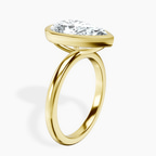 10kt Yellow Gold Eugenia Classic Bezel Solitaire Lab Diamond Ring standing product image one