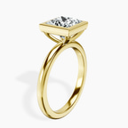 10kt Yellow Gold Eugenia Classic Bezel Solitaire Lab Diamond Ring standing product image one