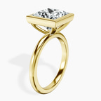 10kt Yellow Gold Eugenia Classic Bezel Solitaire Lab Diamond Ring standing product image one