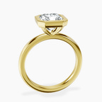 10kt Yellow Gold Eugenia Classic Bezel Solitaire Lab Diamond Ring side right image one