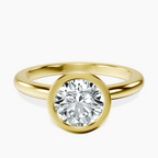 10kt Yellow Gold Eugenia Classic Bezel Solitaire Lab Diamond Ring front image