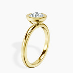 10kt Yellow Gold Eugenia Classic Bezel Solitaire Lab Diamond Ring standing product image one