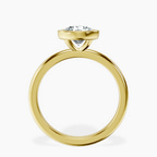 10kt Yellow Gold Eugenia Classic Bezel Solitaire Lab Diamond Ring side right image one