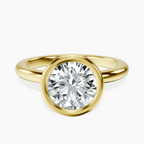 14ct Yellow Gold Eugenia Classic Bezel Solitaire Lab Diamond Ring front image