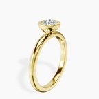 18kt Yellow Gold Eugenia Classic Bezel Solitaire Lab Diamond Ring standing product image one