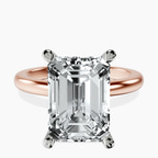 10kt Rose Gold Mildred Hidden Halo Solitaire Lab Diamond Ring front image