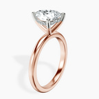 10kt Rose Gold Mildred Hidden Halo Solitaire Lab Diamond Ring standing product image one