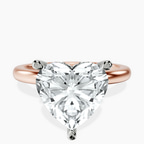 14kt Rose Gold Mildred Hidden Halo Solitaire Lab Diamond Ring front image