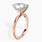 14kt Rose Gold Mildred Hidden Halo Solitaire Lab Diamond Ring standing product image one