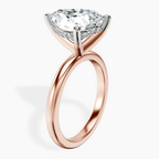 10kt Rose Gold Mildred Hidden Halo Solitaire Lab Diamond Ring standing product image one