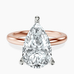 10kt Rose Gold Mildred Hidden Halo Solitaire Lab Diamond Ring front image