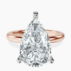 10kt Rose Gold Mildred Hidden Halo Solitaire Lab Diamond Ring front image