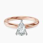 10kt Rose Gold Mildred Hidden Halo Solitaire Lab Diamond Ring front image